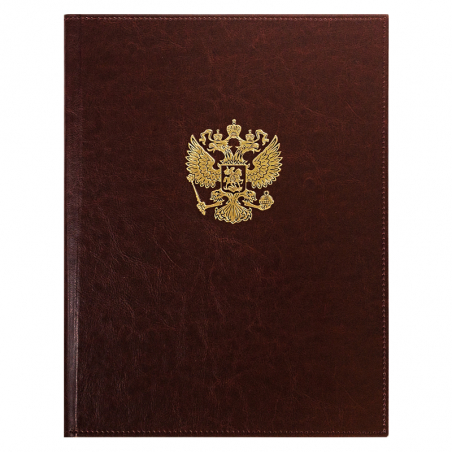 Папка с карманами из кожзама с тиснением